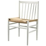 Ruokapöydän tuolit, J80 tuoli, valkoinen - paperinaru, Valkoinen