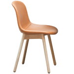 Neu13 chair, leather upholstery - oak Neu13 chair, leather upholstery - oak