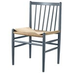 Ruokapöydän tuolit, J80 tuoli, siniharmaa - paperinaru, Luonnonvärinen