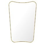 Wandspiegel, Spiegel F.A. 33, 54 x 80 cm, Messing poliert, Gold