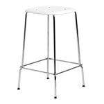 Soft Edge 85 bar stool, chrome - white