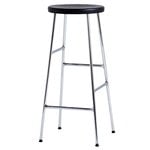Bar stools & chairs, Cornet bar stool, high, chrome - black, Black