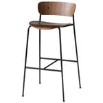 Pavilion AV7 / AV9 bar stool, lacquered walnut