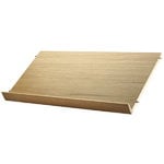 Scaffali modulari, Portariviste String, 78 x 30 cm, rovere, Naturale