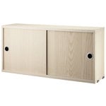 String Furniture String cabinet, 78 x 20 cm, ash