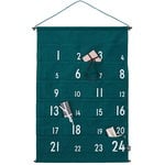 Christmas calendar, green Christmas calendar, green