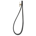 Stropp wall hanger 2 pcs, brass/black leather Stropp wall hanger 2 pcs, brass/black leather