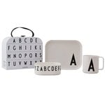 Kids' tableware, Classics In A Suitcase tableware set, A-Z, White