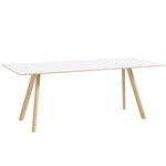 CPH30 table 200x90 cm, matt lacquered oak - off white lino CPH30 table 200x90 cm, matt lacquered oak - off white lino