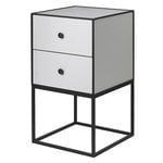Side & end tables, Frame 35 sideboard with 2 drawers, light grey, Grey