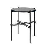 Gubi Tavolino TS, 40 cm, nero - vetro nero