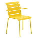 Patio chairs, Aligned chair with armrests, yellow, Yellow