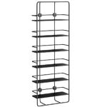Woud Coupé wall shelf, vertical, black