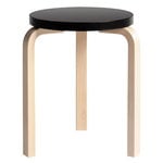 Stools, Aalto stool 60, black - birch, Black