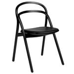 Ruokapöydän tuolit, Udon tuoli, musta - musta nahka, Musta