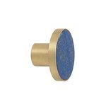 Hook, large, brass - blue lapis lazuli Hook, large, brass - blue lapis lazuli