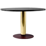 &Tradition Mezcla JH22 dining table, marble - brass - burgundy