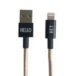 Design Letters MyCable iPhone latauskaapeli, kulta