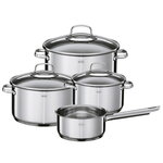 Rösle Service de casseroles Elegance, 4 casseroles avec 3 couvercles, acier