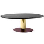 Mezcla JH21 coffee table, marble - brass - burgundy Mezcla JH21 coffee table, marble - brass - burgundy