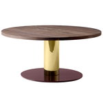 Mezcla JH20 coffee table, walnut - brass - burgundy Mezcla JH20 coffee table, walnut - brass - burgundy