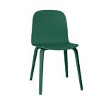 Visu chair, wood base, dark green, PU lacquer Visu chair, wood base, dark green, PU lacquer