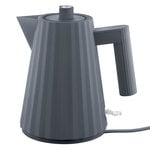 Plissé electric kettle 1 L, grey