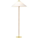 Floor lamps, Tynell 9602 floor lamp, brass - canvas, White