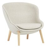 Armchairs & lounge chairs, Hyg lounge chair, low, oak - Main Line flax 20, Beige