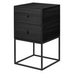 Side & end tables, Frame 35 sideboard with 2 drawers, black stained ash, Black