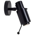 Wall lamps, Biny Spot wall lamp with stick, black, Black