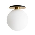 TR Bulb ceiling lamp, brushed brass - matte opal
