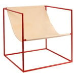 valerie_objects Poltrona Solo Seat, rosso - pelle
