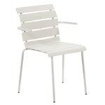 Patio chairs, Aligned chair with armrests, off-white, White