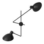, VV Cinquanta Twin wall lamp, black, Black