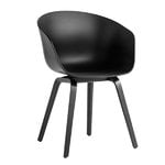 About A Chair AAC22 tuoli, soft black - petsattu tammi About A Chair AAC22 tuoli, soft black - petsattu tammi