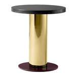 Mezcla JH19 side table, marble - brass - burgundy Mezcla JH19 side table, marble - brass - burgundy