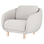 Bobo Wool lounge chair, light grey - birch Bobo Wool lounge chair, light grey - birch