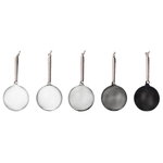 Glass ball set, 5 pcs, grey Glass ball set, 5 pcs, grey