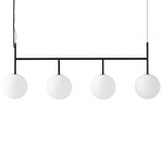 TR Bulb pendant with frame, black - matte opal TR Bulb pendant with frame, black - matte opal