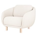 Bobo Wool lounge chair, off white - birch Bobo Wool lounge chair, off white - birch