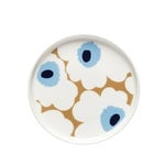 Oiva - Unikko plate 13,5 cm, beige-off white-blue Oiva - Unikko plate 13,5 cm, beige-off white-blue