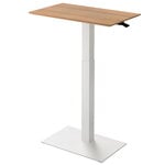 Height-adjustable desks, Mahtuva höj- och sänkbart skrivbord, ek - vitt, Vit