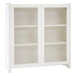 Cabinets, Classic vitrine, reeded glass, 104 x 109 cm, white lacquered, White