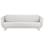 Bobo Wool 3-seater sofa, light grey - birch Bobo Wool 3-seater sofa, light grey - birch