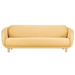 Bobo Wool 3-seater sofa, light yellow - birch Bobo Wool 3-seater sofa, light yellow - birch