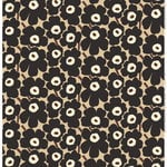 Pieni Unikko kangas, beige-t.harmaa-ruskea Pieni Unikko kangas, beige-t.harmaa-ruskea