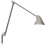 NJP wall lamp, long arm, light grey