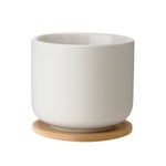 Cups & mugs, Theo tea cup with coaster, sand, White