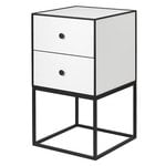 Side & end tables, Frame 35 sideboard with 2 drawers, white, White